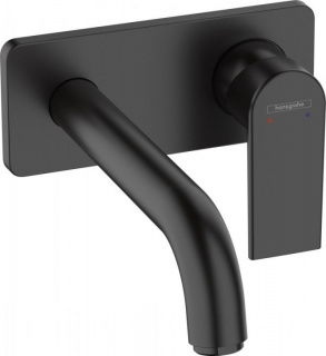 Baterie lavoar Hansgrohe Vernis Shape, pipa 20,7 cm, negru mat