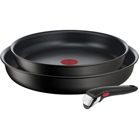 Set 3 piese pentru gatit, Tefal, Ingenio Unlimited, aluminiu, negru