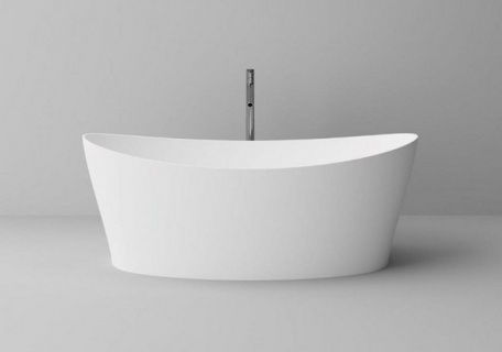 Cada freestanding Cast Marble Poros 160x71cm alba