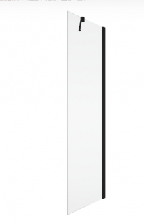 Cabina dus Walk-In SanSwiss Solino SOLT1, 100xH198,4 cm profil negru, sticla Lines