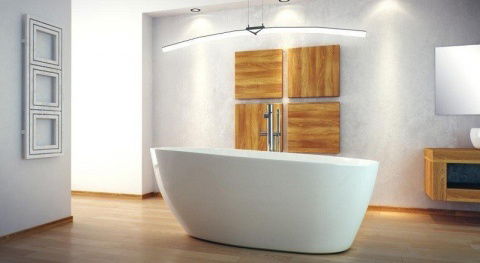 Cada freestanding Besco Goya compozit 170x72 cm, alb