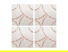 Autocolant decorativ Circle, 15x15 cm, 8 piese, polipropilena, maro