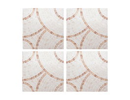 Autocolant decorativ Circle, 15x15 cm, 8 piese, polipropilena, maro