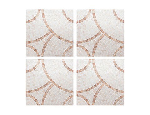 Autocolant decorativ Circle, 15x15 cm, 8 piese, polipropilena, maro