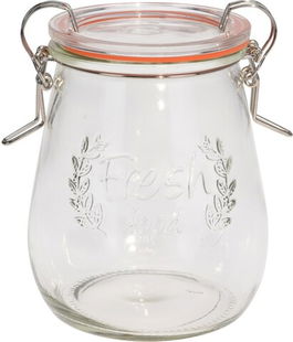 Borcan cu capac pentru alimente, 500 ml, 11.7x14.5 cm, sticla