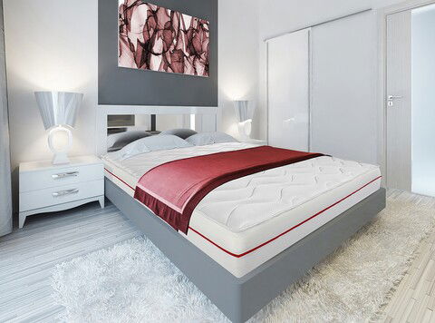 Saltea Super Ortopedica Red Line 140x190 cm, 7 zone de confort, 14+2 Memory