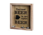 Cutie decorativa pentru dopuri de bere Beer tops, 20x4,2x25 cm, lemn