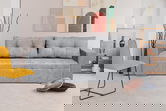 Canapea extensibila Venice 238x96x80 cm, cu lada de depozitare, Gri