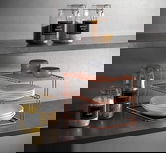 Etajera de colt pentru bucatarie Palio Copper, Metaltex, 19 x 25 x 25 cm, inox/invelis Polytherm, cupru