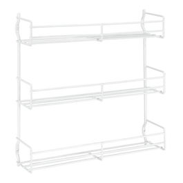 Etajera pentru condimente Domino, Metaltex, 3 rafturi, metal/invelis din plastic LDPE