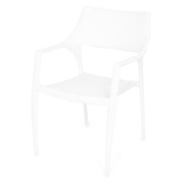 Scaun suprapozabil, Golf, L.62 l.56 H.84.5 cm, alb