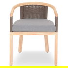 Scaun dining, Salsa, L.56.5 l.50.8 H.76.2, lemn de teak, natur/gri