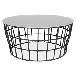Masuta mare, Milano, H.43 D.93, inox, negru/gri