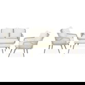 Set mobilier pentru gradina/terasa, 4 piese, Rennes, aluminiu/textilina/poliester, gri