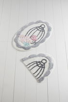 Set 2 covorase de baie, Chilai, Sweet Bird Grey, multicolor