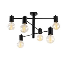 Candelabru Opviq, Hexa - 6941, 33x61 cm, 6 x E27, 100 W, negru