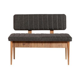 Bancheta cu spatar, Vina 1053-2, Vella, Anthracite, Atlantic, 110x40x85 cm