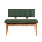 Bancheta cu spatar, Vina 1070-2, Vella, Green, Atlantic, 110x40x85 cm