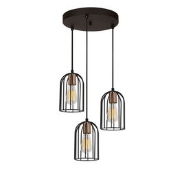 Lustra Pamukkale N-1221, 37 x 114 cm, Noor, 3 x E27, 100W, negru