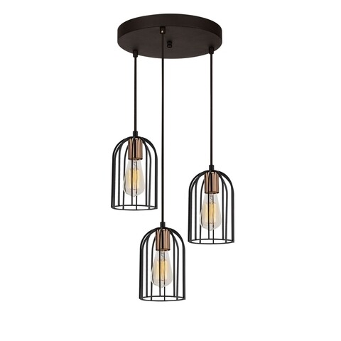 Lustra Pamukkale N-1221, 37 x 114 cm, Noor, 3 x E27, 100W, negru