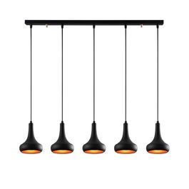 Lustra Berceste N-1368, Noor, 86 x 113 cm, 5 x E27, 100W, negru
