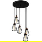 Lustra Fetiye N-1115, Noor, 45 x 113 cm, 5 x E27, 100W, negru