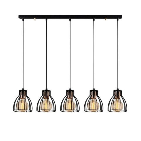 Lustra Kemah N-1236, Noor, 85 x 108 cm, 5 x E27, 100W, negru