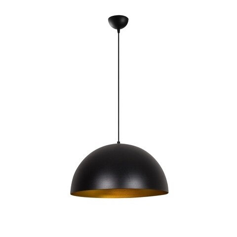 Lustra Sivani MR - 723, Opviq, 50 x 121 cm, 1 x E27, 100W, negru/auriu