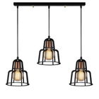 Lustra Endustri MR - 782, Opviq, 100 x 20 x 115 cm, 3 x E27, 100W, negru
