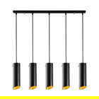 Lustra Sivani MR - 980, Opviq, 85 x 8 x 114 cm, 5 x E27, 100W, negru/galben