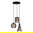 Lustra Fellini MR - 933, Opviq, 49 x 130 cm, 3 x E27, 100W, negru