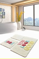 Set 3 covorase de baie Look, Chilai, 40x60 cm/50x60 cm/60x100 cm,multicolor