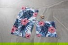 Set 2 covorase de baie Hibiscus, Confetti, 50x57 cm/57x100 cm, coral