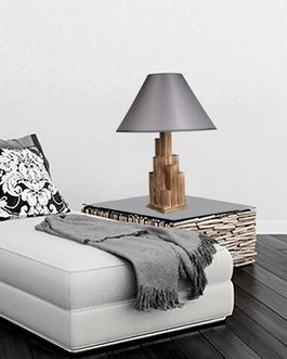 Veioza, Luin, 8300-3M, E27, 60 W, lemn/textil