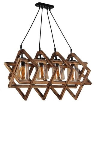 Candelabru, Luin, 8310-4, E27, 60 W, lemn/metal