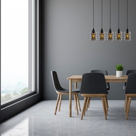 Candelabru, Opviq, Smoked - 024, E27, 60 W, metal/sticla
