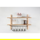 Raft pentru perete Kladusa Mutfak, Puqa Design, 80x14x55 cm, stejar