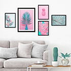 Set 5 tablouri decorative, SET_025, Lulu, 24x29 cm/34x44 cm, plastic