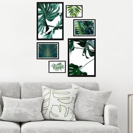Set 6 tablouri decorative, SET_004, Lulu, 17x22 cm/24x29 cm/34x44 cm, plastic