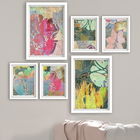 Set 6 tablouri decorative, SET_118, Lulu, 24x29 cm/24x44 cm, plastic
