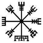 Decoratiune de perete, Vegvisir, Tanelorn, 60x60 cm, metal