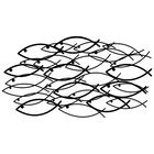 Decoratiune de perete, School Of Fish, Tanelorn, 70x35 cm, metal