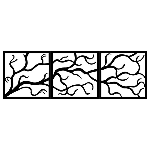Decoratiune de perete, Tree 13, Tanelorn, 136x45 cm, metal