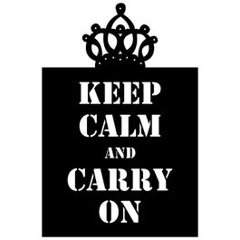 Decoratiune de perete, Keep Calm And Carry One, Tanelorn, 40x60 cm, metal
