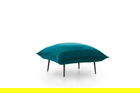 Taburet Aspen, Futon, 75x75x40 cm, metal, verde petrol