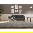Canapea fixa Giza, Ndesign, 2 locuri, 190x95x85 cm, lemn, gri
