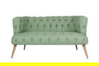 Canapea fixa West Monroe, Zeon, 2 locuri, 140x75x76 cm, lemn, verde petrol