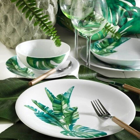 Serviciu de masa, 24 piese, Kutahya Porselen, ZG24Y21210150, portelan, multicolor