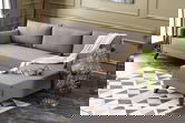 Coltar pe dreapta Bella, Balcab Home, 275x81x85 cm, lemn, maro