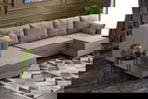 Coltar extensibil Ece Panoramik, Balcab Home, 315x90x88 cm, lemn, crem